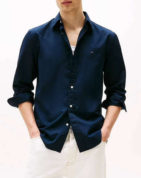 TOMMY HILFIGER CORE FLEX POPLIN SOLID RF SHIRT