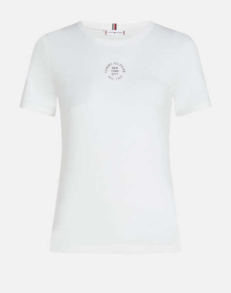 TOMMY HILFIGER STAMP LOGO SLIM C-NK SS TEE