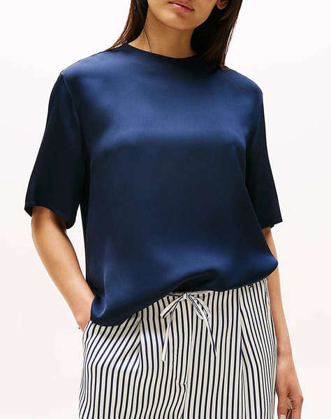 TOMMY HILFIGER SATEEN C-NECK RELAXED T-SHIRT