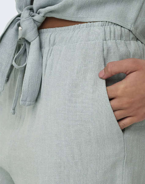 ONLY ONLSIESTA MW PULL-UP LIN BL SHORTS NOOS