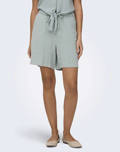ONLY ONLSIESTA MW PULL-UP LIN BL SHORTS NOOS