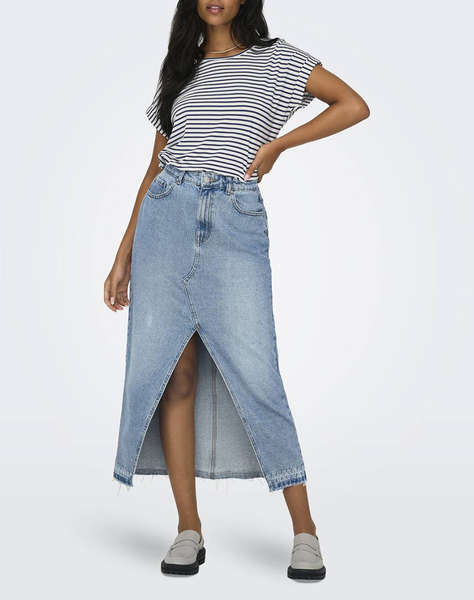 ONLY ONLMOSTER STRIPE S/S O-NECK TOP JRS NOOS