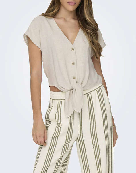 ONLY ONLSIESTA SS KNOT LIN BL SHIRT PNT NOOS