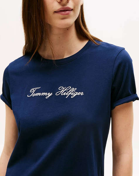 TOMMY HILFIGER LUREX SCRIPT REG C-NK SS TEE