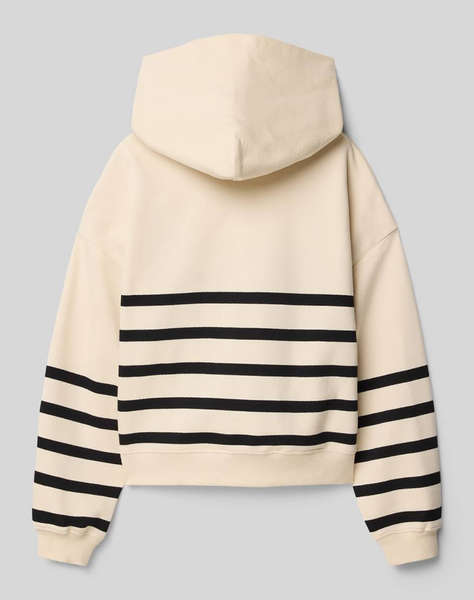 CALVIN KLEIN JEANS CK LOGO BOXY FIT STRIPES HOODIE