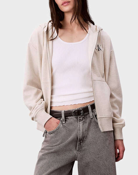 CALVIN KLEIN MONOLOGO FRENCH TERRY FZ BF HOOD