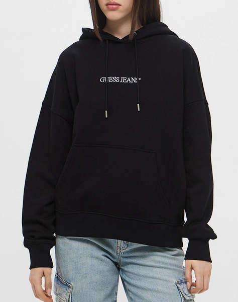 GUESS JEANS GJ OVER HOOD EMBRO SWEATSHIRT WOMEN''S SWEATSHIRT