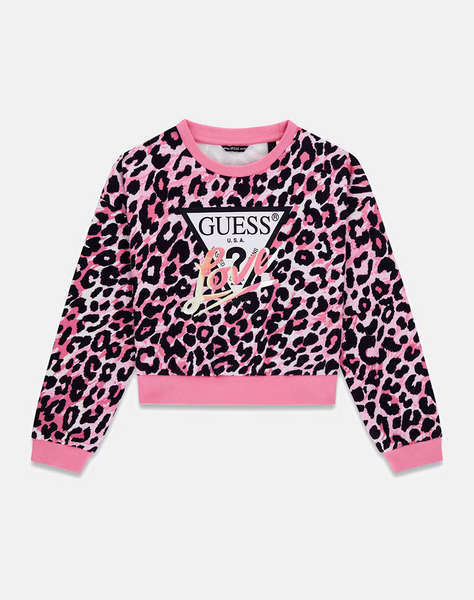 GUESS CROP LS ACTIVE TOP СУИТШЪРТ GIRL МОМИЧЕ