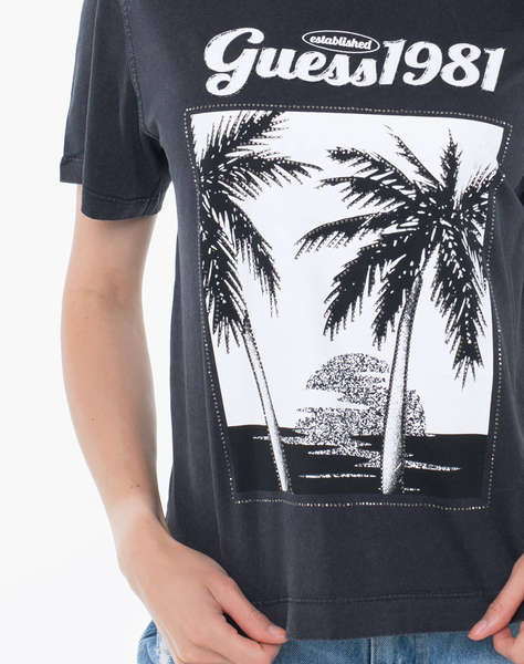 GUESS SS PALM PRINT WASHED TEE МЪЖКА ТЕНИСКА
