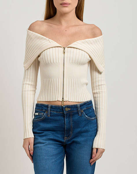 GUESS LS KATHRYN ZIPPED CARDI SWTR WOMEN''S JACKET