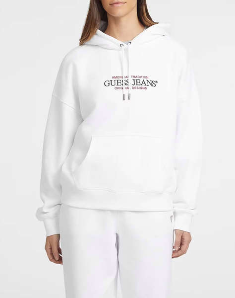 GUESS JEANS GJ HOOD OS AMERICAN TR SWEAT WOMEN''S SWEATSHIRT