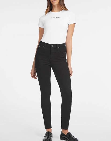 GUESS JEANS GJ G05 HIGH RISE SKI - ECO RECY CO HAJAR SS BLACK ДАМСКИ ПАНТАЛОНИ