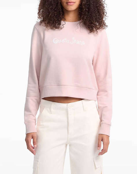 GUESS JEANS GJ CN CROPPED FLOWER SWEAT WOMEN''S SWEATSHIRT