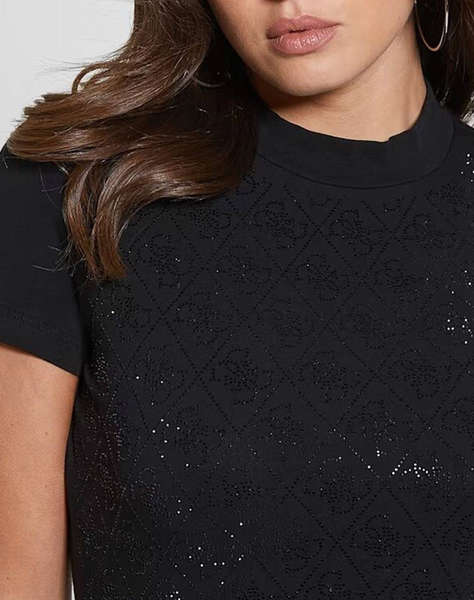 GUESS SS MOCK NECK ALL OVER 4G TEE МЪЖКА ТЕНИСКА