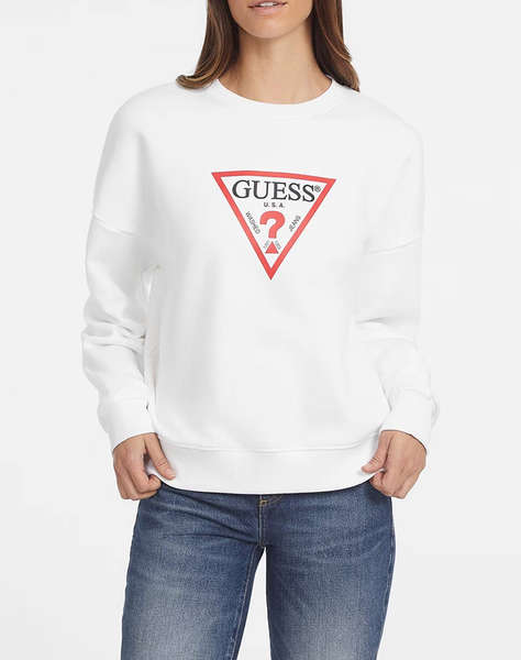 GUESS JEANS GJ CN OS ICONIC TRIANGLE SWEAT WOMEN''S SWEATSHIRT