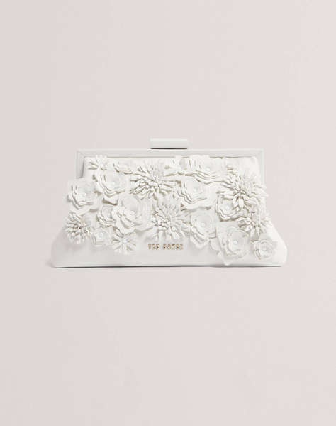 TED BAKER FIORELL Flower 3D Applique Clutch Bag (Размери: 21 x 11.5 x 7.5см.)