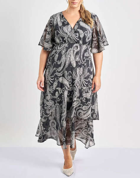 PARABITA Дамска maxi рокля lurex