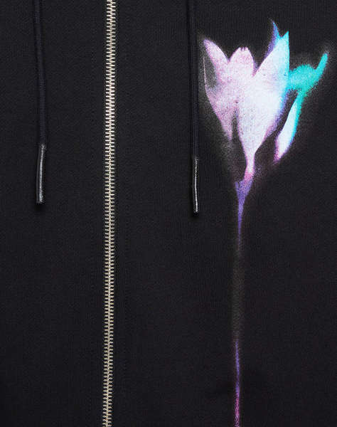 KARL LAGERFELD JEANS KLJ REG FLOWER ZIP-UP HOODIE