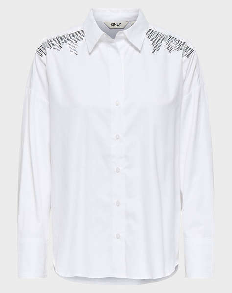 ONLY ONLOREGON LEANA LIFE LS EMBELI SHIRT WVN