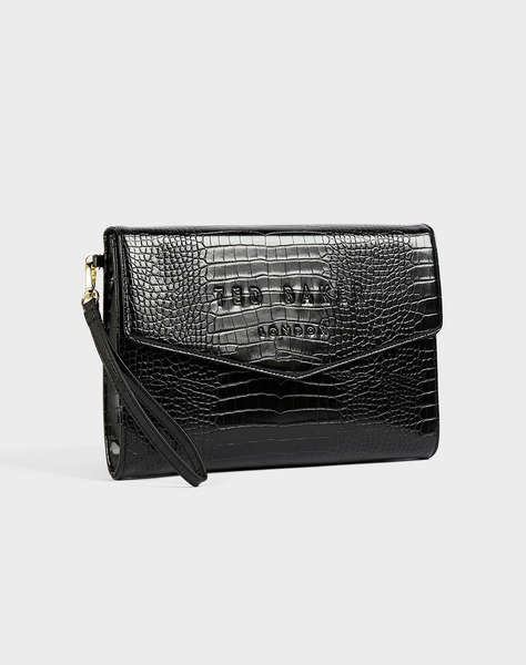 TED BAKER CROCEY Croc Effect Envelope Pouch (Размери: 25.5 x 19 x 3.5см.)