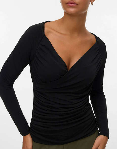AWARE BY VERO MODA AWSOPHIA LS V-NECK WRAP TOP
