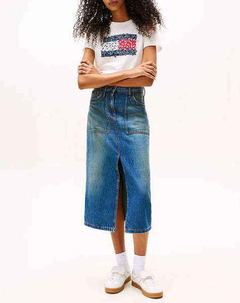 TOMMY JEANS TJW REG FLORAL FLAG TEE