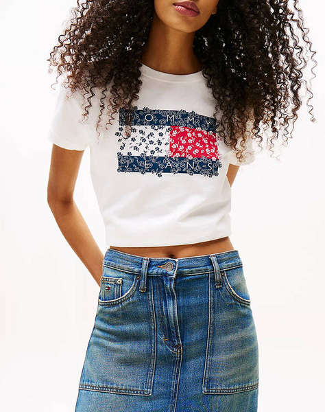 TOMMY JEANS TJW REG FLORAL FLAG TEE