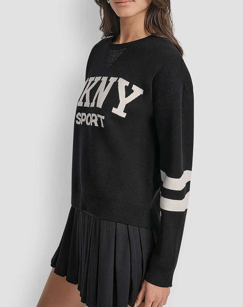 DKNY DP5R0749 LOGO ДЪЛЪГ ПУЛОВЕР DKNY