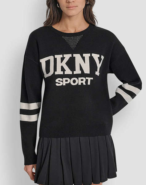 DKNY DP5R0749 LOGO ДЪЛЪГ ПУЛОВЕР DKNY