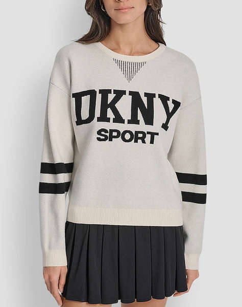 DKNY DP5R0749 LOGO ДЪЛЪГ ПУЛОВЕР DKNY
