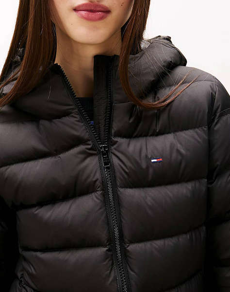 TOMMY JEANS TJW SLIM HOOD PRNT DOWN JCKT EXT