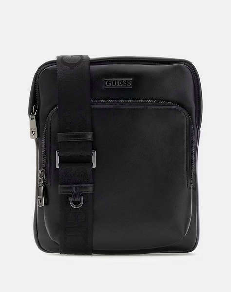 GUESS BOSTON CROSSBODY FLAT МЪЖКА ЧАНТА(Размери: 19 x 23 x 2см.)