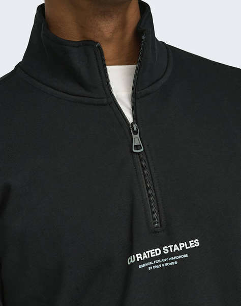 ONLY&SONS ONSCURATED REG HALF ZIP SWEAT NOOS