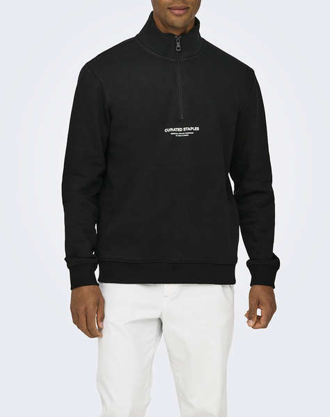 ONLY&SONS ONSCURATED REG HALF ZIP SWEAT NOOS