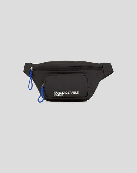 KARL LAGERFELD JEANS KLJ COATED PU BUMBAG (Размери; 18 x 16 x 8см.)