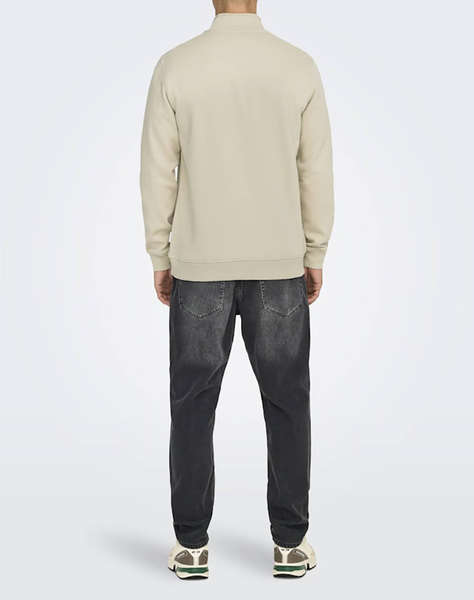 ONLY&SONS ONSCURATED REG HALF ZIP SWEAT NOOS