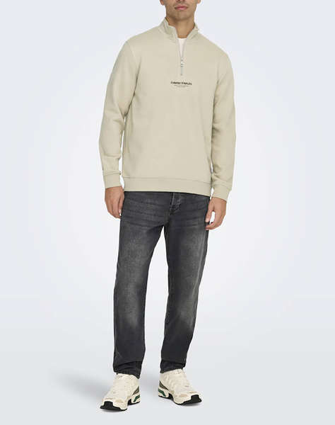 ONLY&SONS ONSCURATED REG HALF ZIP SWEAT NOOS