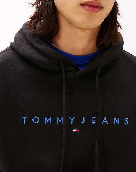 TOMMY JEANS TJM REG LINEAR LOGO HOODIE EXT