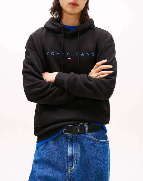 TOMMY JEANS TJM REG LINEAR LOGO HOODIE EXT