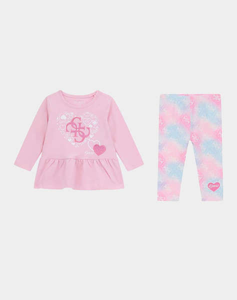 GUESS SET LS T-SHIRT+LEGGINGS SET ДЕТСКО GIRL
