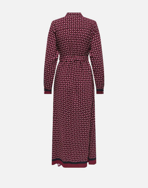 ONLY ONLVEDA BORDER L/S LONG DRESS WVN