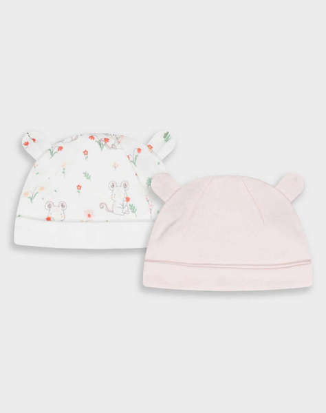 ENERGIERS БЕБЕШКА ШАПКА ЗА МОМИЧЕ (КОМПЛЕКТ 2 БРОЯ)