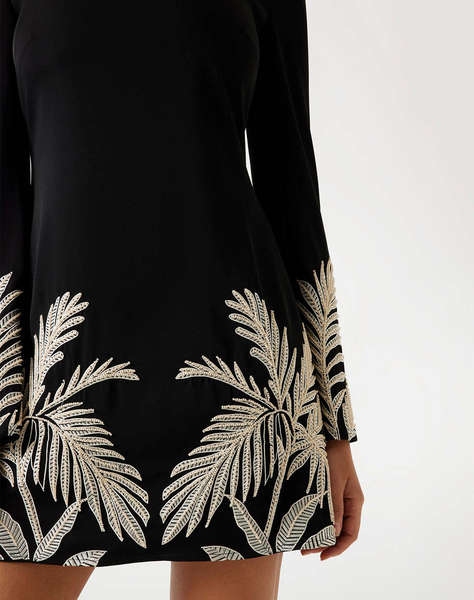 GUESS LS ANGELE PLACED MINI DRESS WOMEN''S DRESS