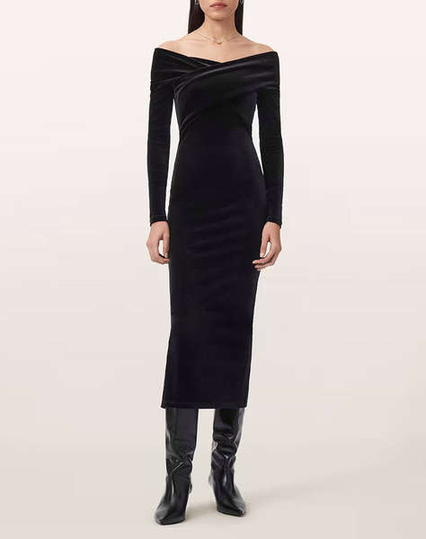 ALL SAINTS DELTA VELVET DRESS