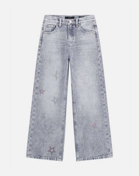 GUESS GREY RGD DNM 90S PANTS W/STARS ДЕТСКИ ПАНТАЛОНИ GIRL