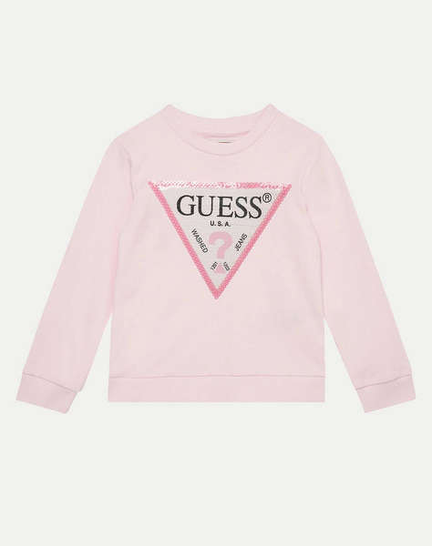 GUESS LS ACTIVE TOP - MID ORG CO UNBRUSH FLEECE 290 ДЕТСКИ СУИТШЪР GIRL