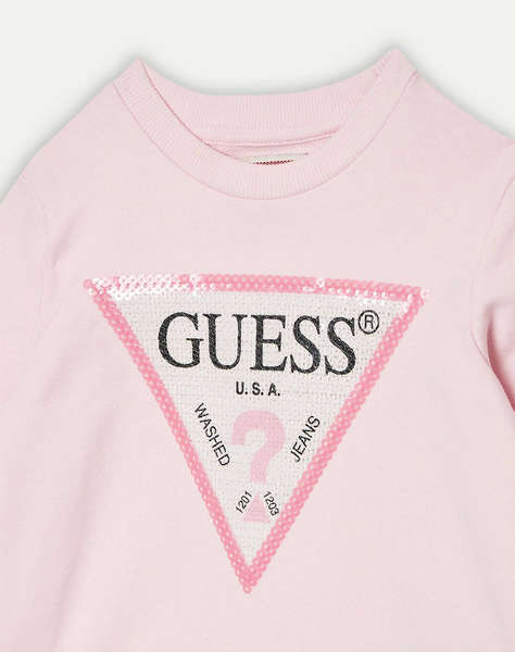 GUESS LS ACTIVE TOP - MID ORG CO UNBRUSH FLEECE 290 ДЕТСКИ СУИТШЪР GIRL