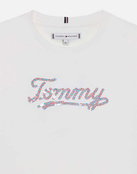 TOMMY HILFIGER TOMMY SCRIPT SEQUINS TEE SS