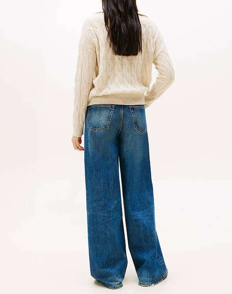 TOMMY HILFIGER SOFT WOOL CABLE 1/2 ZIP LS SWT