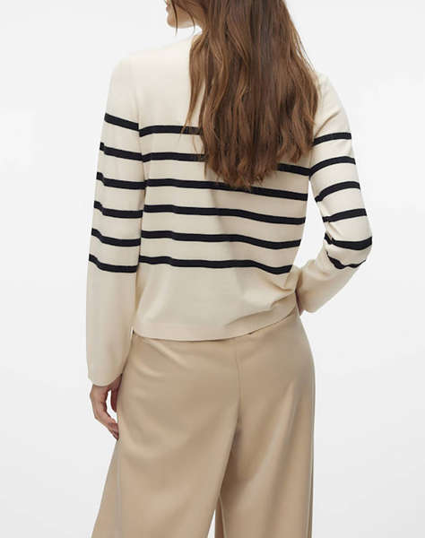 VERO MODA VMSABA PLAIN LS O-NECK PULLOVER GA NOOS